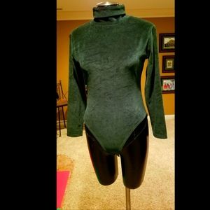 SOLD Vintage 1980's/1990's Dark Green Bodysuit